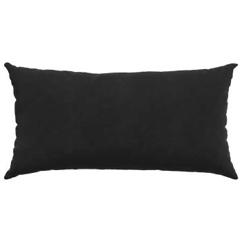 Sofakissen 2 Stück Schwarz 80 x 40 cm Cordstoff