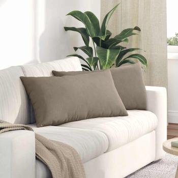 ARDEBO.de - Sofa Kissen 2 pcs Taupe 80 x 40 cm