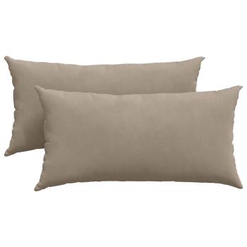 Sofa Kissen 2 pcs Taupe 80 x 40 cm