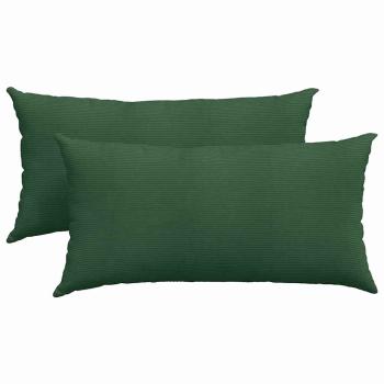 Sofakissen 2 pcs Dunkelgrün 80 x 40 cm Cordstoff
