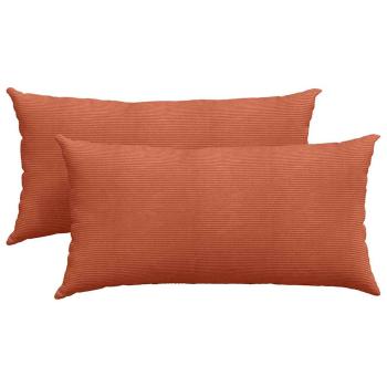 Sofakissen 2 pcs Rot-Orange 80 x 40 cm Cordstoff