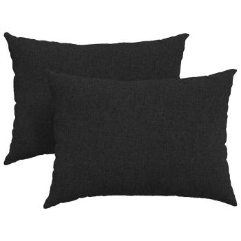 Sofakissen 2 pcs Schwarz 70 x 50 cm Stoff