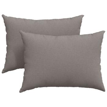 Sofakissen 2 pcs Taupe 70 x 50 cm Stoff
