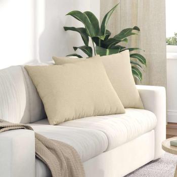 ARDEBO.de - Sofakissen 2 pcs Creme 70 x 50 cm Stoff