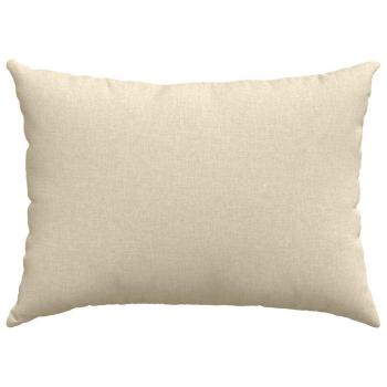 Sofakissen 2 pcs Creme 70 x 50 cm Stoff