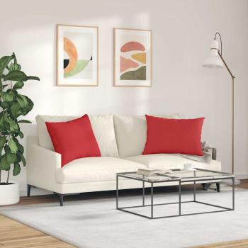 Sofakissen 2 pcs Rot 70 x 50 cm Stoff