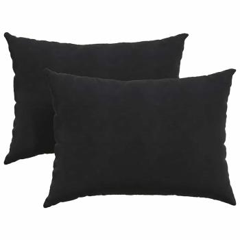 Sofakissen 2 pcs Schwarz 70 x 50 cm Cordstoff