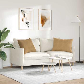 Sofakissen 2 pcs Braun 70 x 50 cm Cordstoff