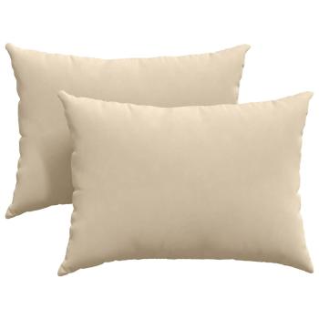 Sofa Kissen 2 pcs Creme 70 x 50 cm Stoff