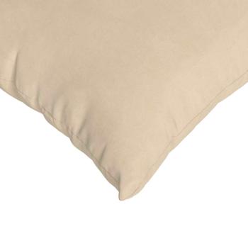 Sofa Kissen 2 pcs Creme 70 x 50 cm Stoff