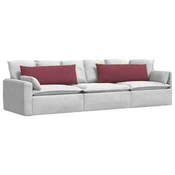 Sofakissen 2 pcs Weinrot 120 x 40 cm Stoff