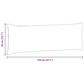 Sofakissen 2 pcs Weinrot 120 x 40 cm Stoff