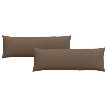 Sofakissen 2 pcs Braun 120 x 40 cm Stoff