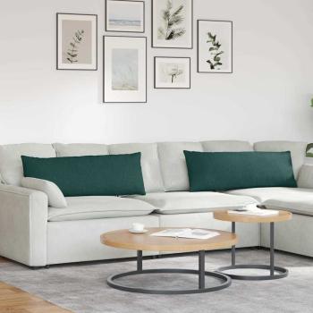 ARDEBO.de - Sofakissen 2 pcs Dunkelgrün 120 x 40 cm Stoff