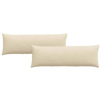 Sofakissen 2 pcs Creme 120 x 40 cm Stoff