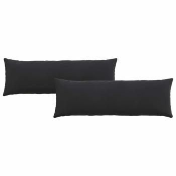 Sofakissen 2 pcs Schwarz 120 x 40 cm Cordstoff