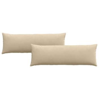 Sofa Kissen 2 pcs Creme 120 x 40 cm Stoff