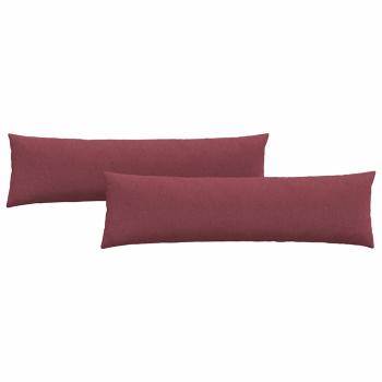 Sofakissen 2 pcs Weinrot 145 x 40 cm Stoff