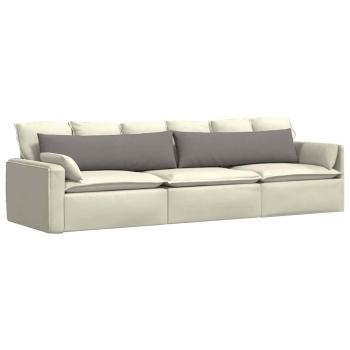 Sofakissen 2 pcs Taupe 145 x 40 cm Stoff