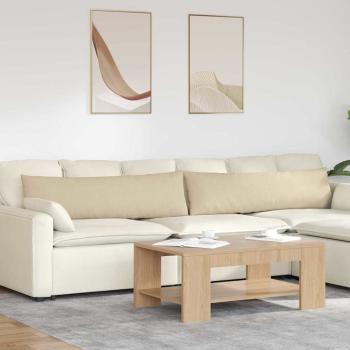 ARDEBO.de - Sofakissen 2 pcs Creme 145 x 40 cm Stoff