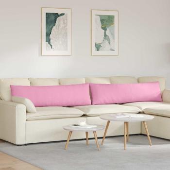 ARDEBO.de - Sofakissen 2 pcs Rosa 145 x 40 cm Stoff