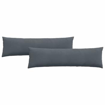 Sofakissen 2 pcs Dunkelgrau 145 x 40 cm Cordstoff