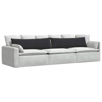 Sofakissen 2 pcs Schwarz 145 x 40 cm Cordstoff