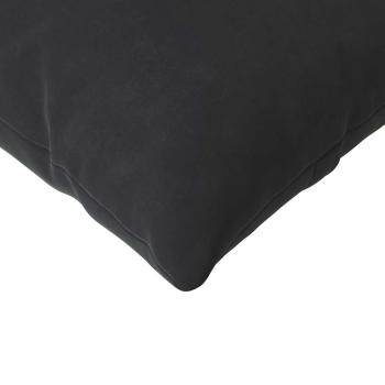 Sofakissen 2 pcs Schwarz 145 x 40 cm Cordstoff