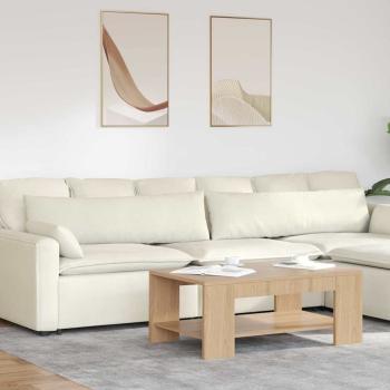 ARDEBO.de - Sofakissen 2 Stück Creme 145 x 40 cm Cordstoff