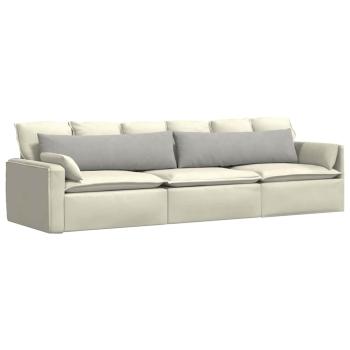 Sofa Kissen 2 pcs Hellgrau 145 x 40 cm Stoff