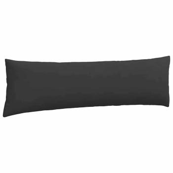Sofa Kissen 2 pcs Schwarz 145 x 40 cm Stoff