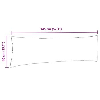 Sofakissen 2 pcs Dunkelgrau 145 x 40 cm Cordstoff