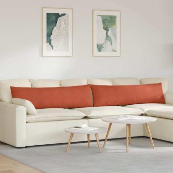 ARDEBO.de - Sofakissen 2 pcs Rot-Orange 145 x 40 cm Cordstoff