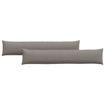 Sofakissen 2 pcs Taupe 200 x 40 cm Stoff