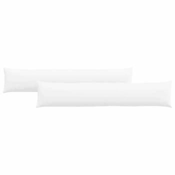 Sofakissen 2 pcs Weiß 200 x 40 cm Stoff