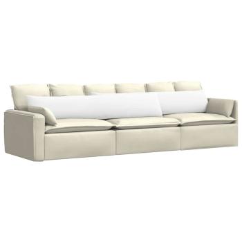 Sofakissen 2 pcs Weiß 200 x 40 cm Stoff