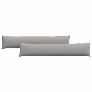 Sofakissen 2 pcs Grau 200 x 40 cm Stoff
