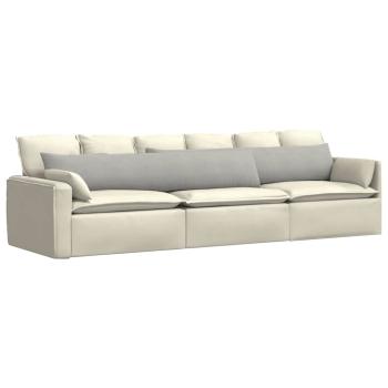 Sofa Kissen 2 pcs Hellgrau 200 x 40 cm Stoff