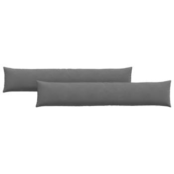 Sofa Kissen 2 pcs Dunkelgrau 200 x 40 cm Stoff
