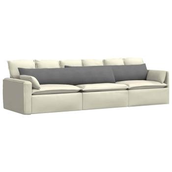 Sofa Kissen 2 pcs Dunkelgrau 200 x 40 cm Stoff