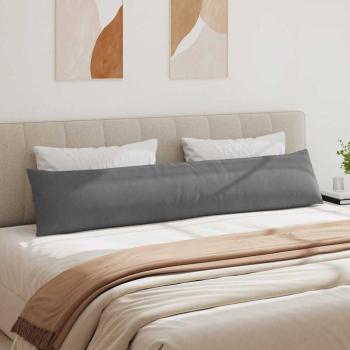 Sofa Kissen 2 pcs Dunkelgrau 200 x 40 cm Stoff