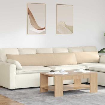 ARDEBO.de - Sofa Kissen 2 pcs Creme 200 x 40 cm Stoff