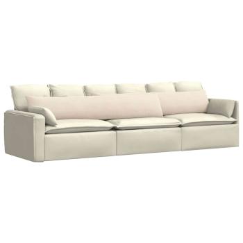 Sofa Kissen 2 pcs Beige 200 x 40 cm Stoff