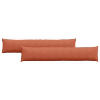 ARDEBO.de - Sofakissen 2 pcs Rot-Orange 200 x 40 cm Cordstoff