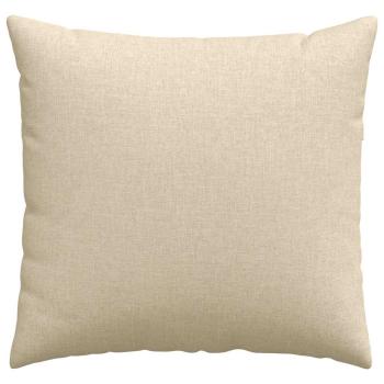 Sofakissen 2 Stk. Stoff Creme 45 x 45 cm