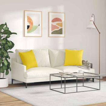 Sofakissen 2 pcs Helles Gelb 45 x 45 cm Stoff