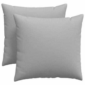 ARDEBO.de - Sofakissen 2 pcs Grau 45 x 45 cm Stoff