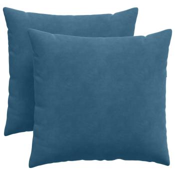 Sofakissen 2 pcs Blau 45 x 45 cm Cordstoff