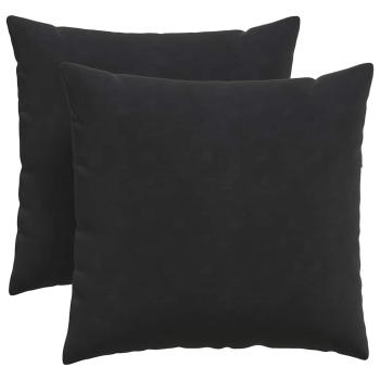 Sofakissen 2 pcs Schwarz 45 x 45 cm Cordstoff