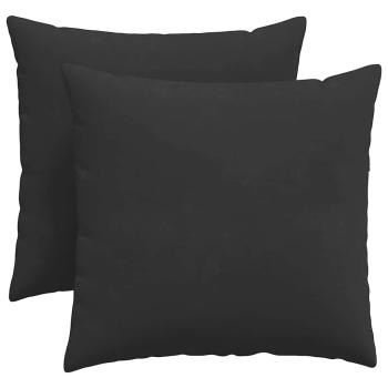 Sofa Kissen 2 pcs Schwarz 45 x 45 cm Stoff